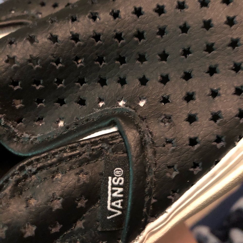 Star perforated slip on Vans